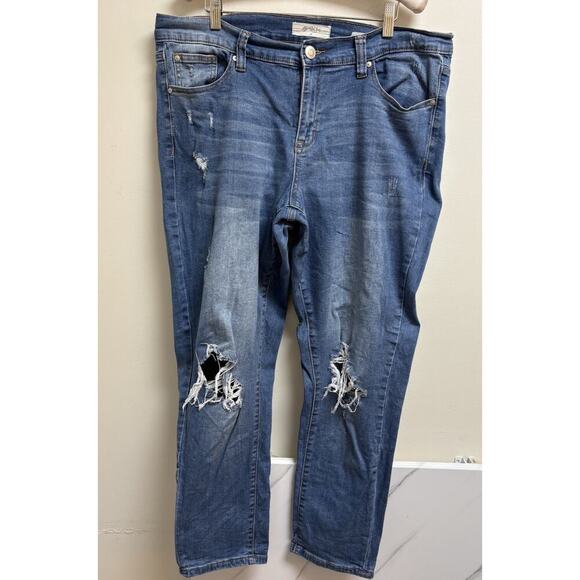 Arula Straight Leg Stretch Distressed/Ripped Jeans Size 14 Women’s - Picture 1 of 6